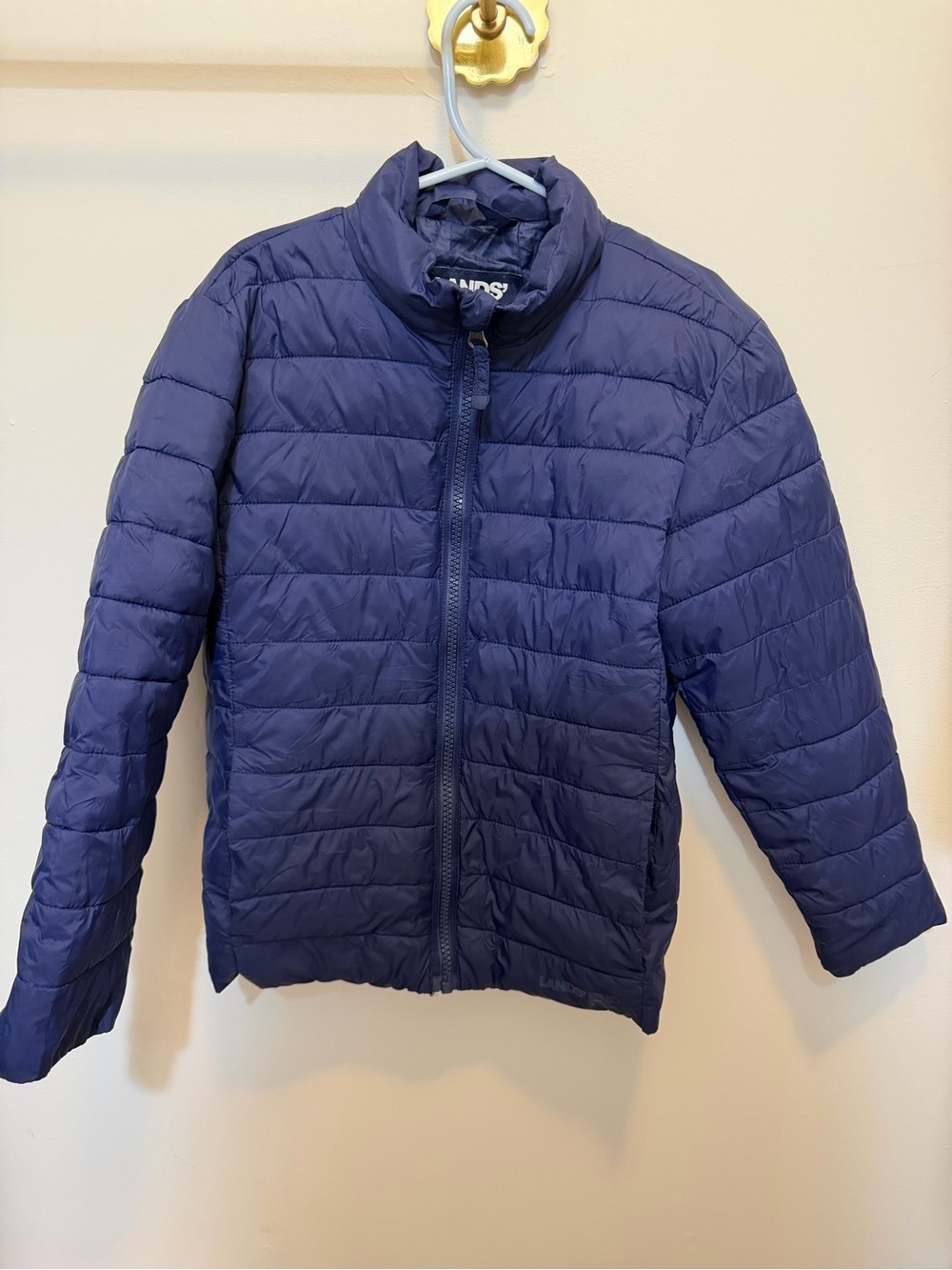 Lands End Kids Navy Quilted Puffer Jacket